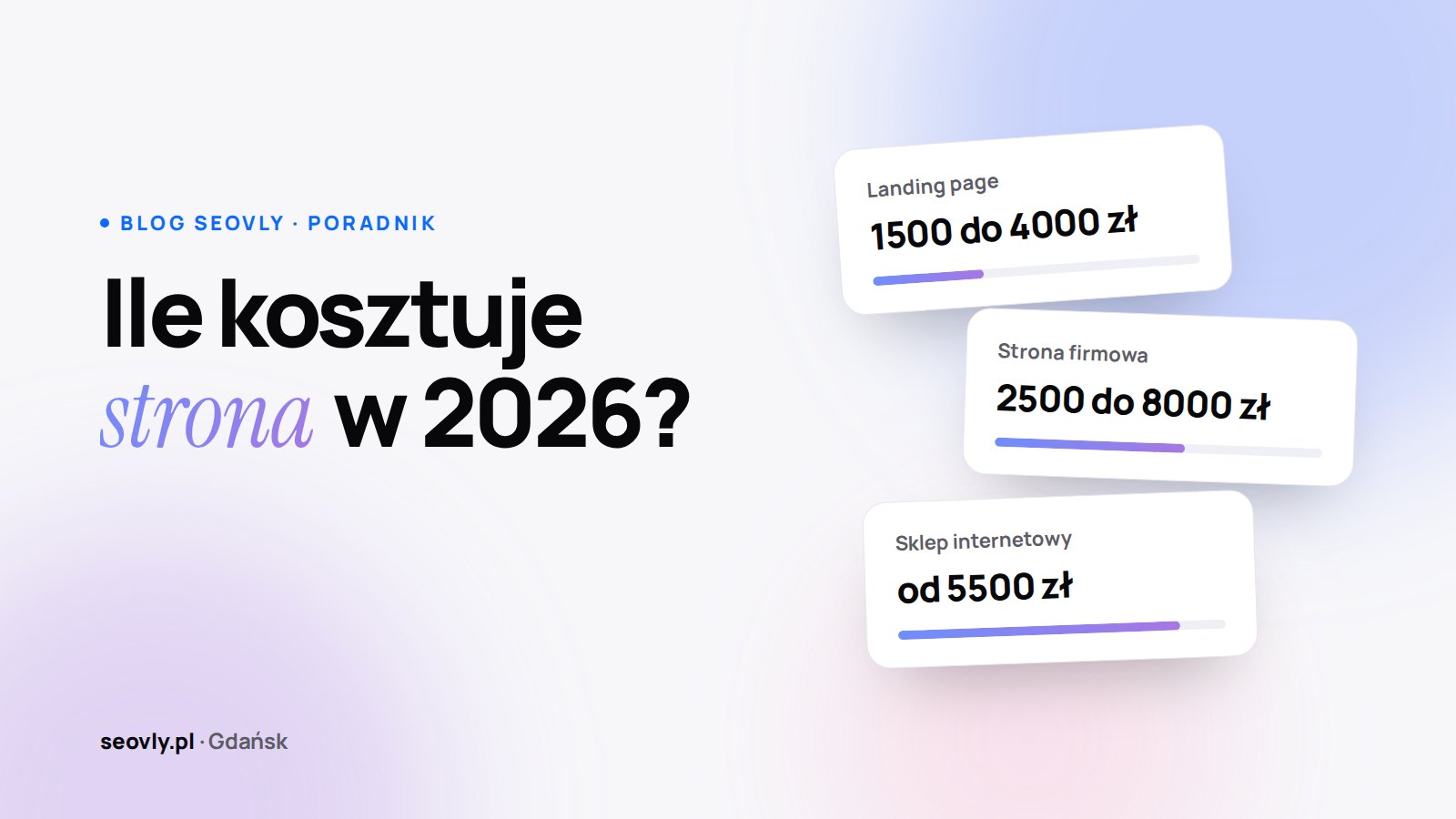 Ile kosztuje strona internetowa w 2026 roku
